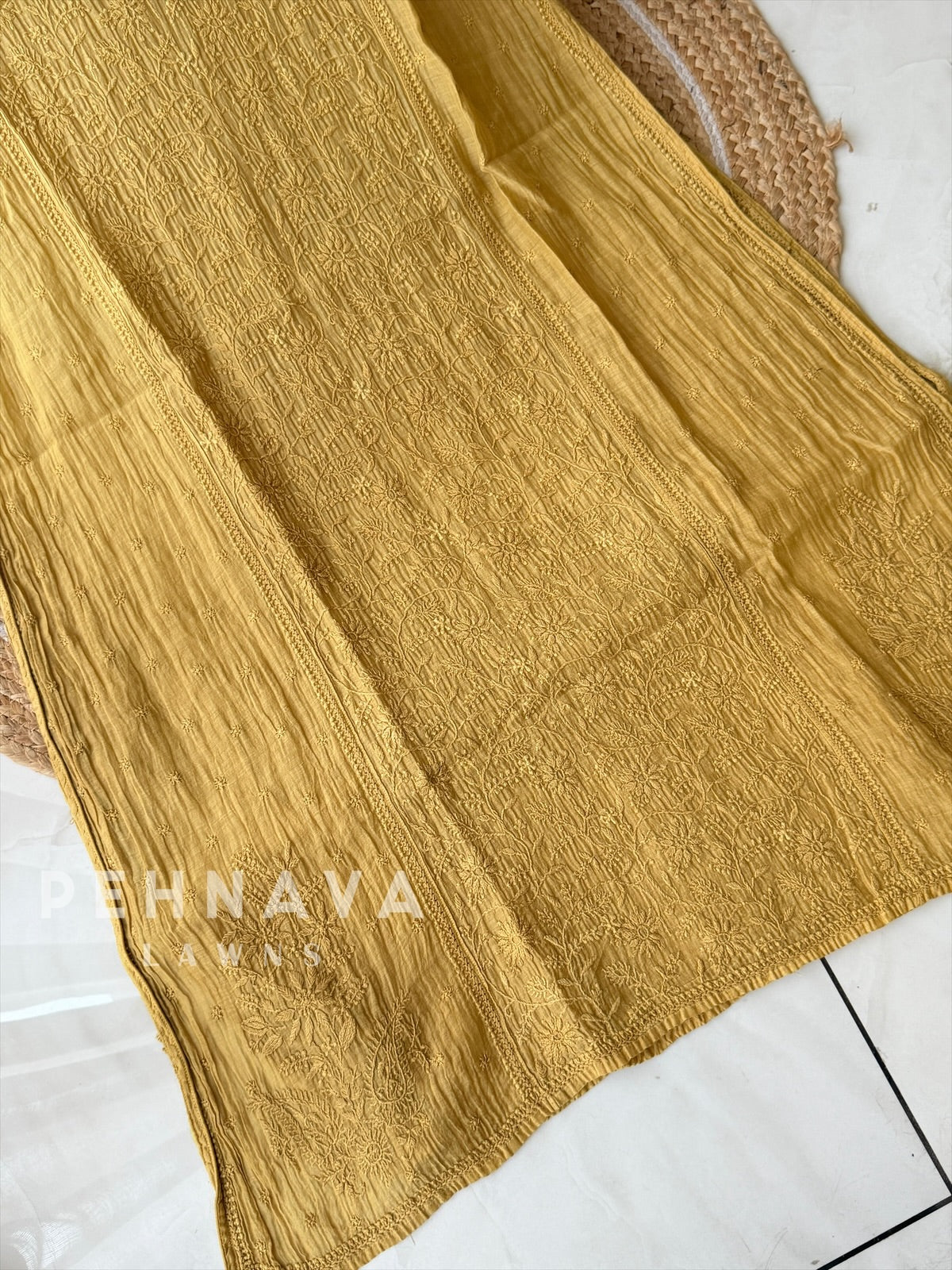 Mul Chanderi Chikankari Ensemble