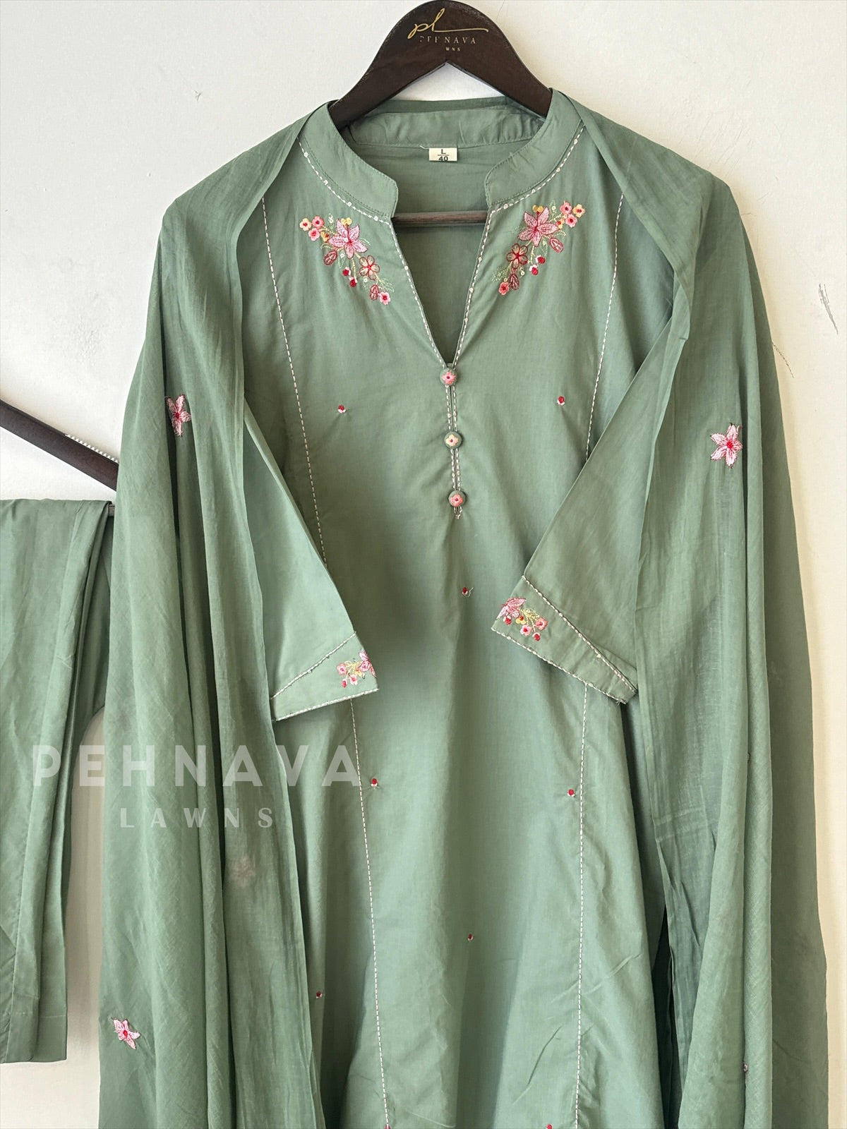Embroidered Cotton Casual Suit-3028 - Pehnava Lawns
