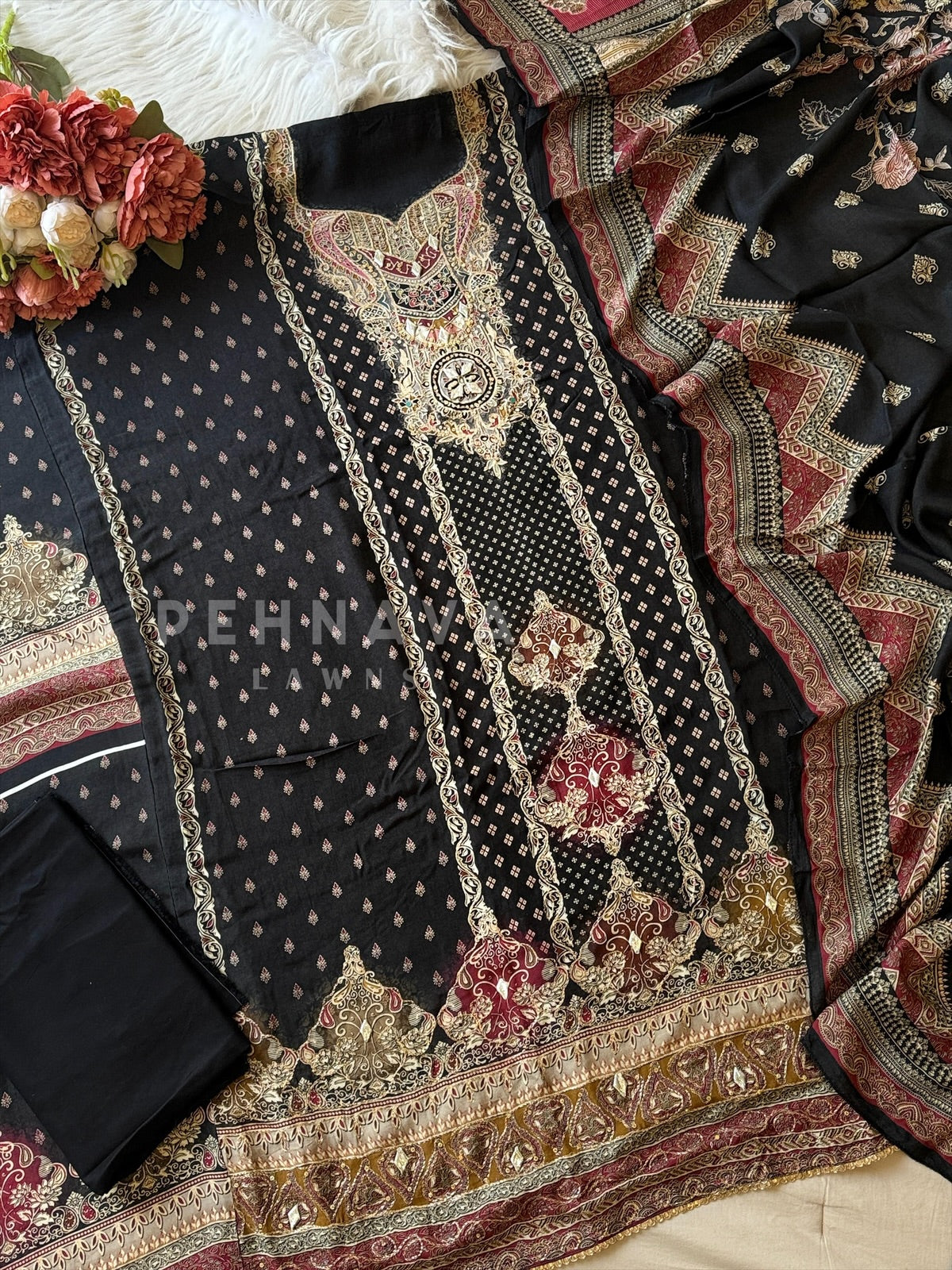 Muslin Unstitched Suit-