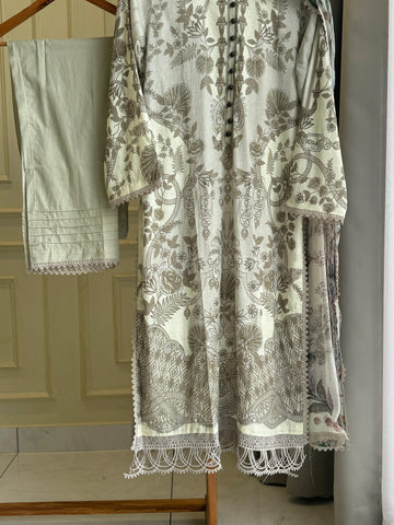 Casual Fit Lawn Suit- 08913