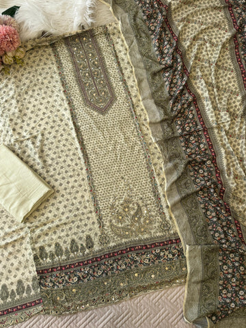 Premium viscous muslin suit-243