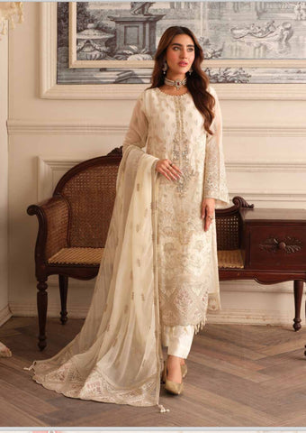 Pure chiffon semi stitched suit-design 5
