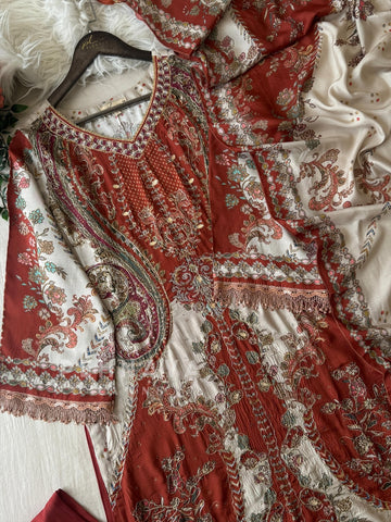 Paisley Muslin Suit-KT-334