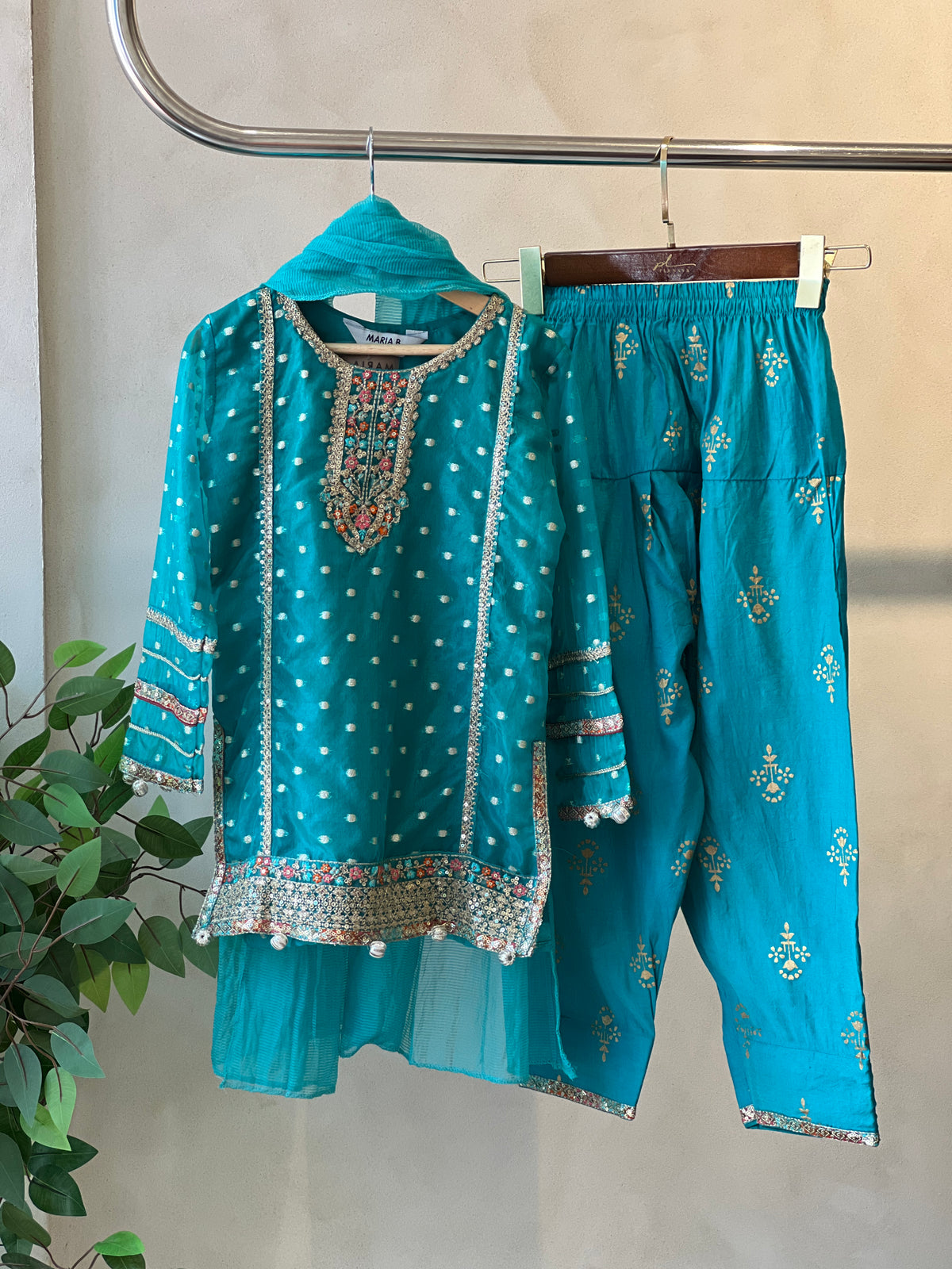 Kids party wear -ready to wear MKS-W25-23 - Pehnava Lawns