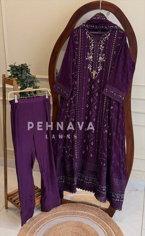 Agha Noor Formal Chiffon Ensemble