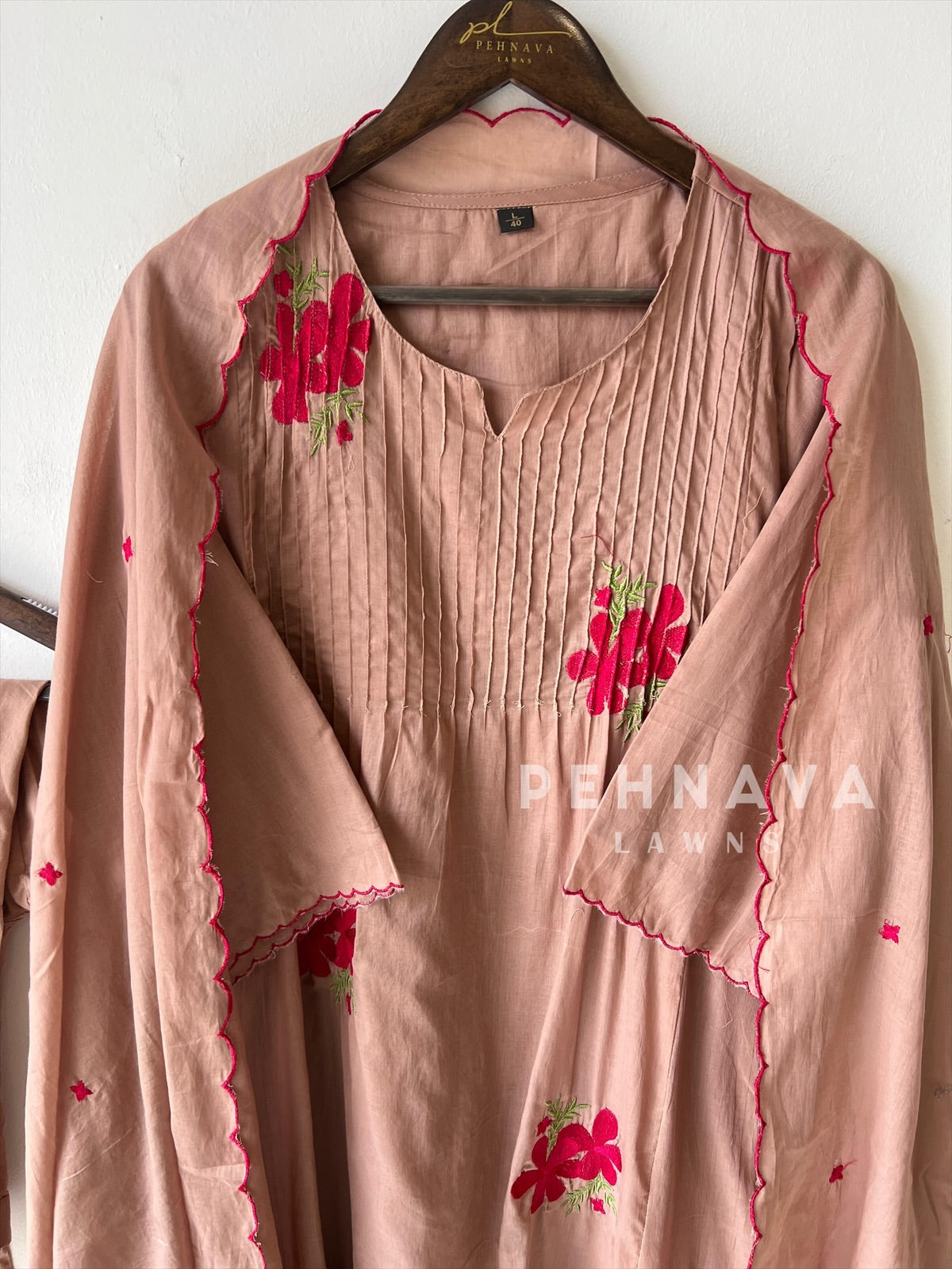 Cotton Floral Embroidered Suit-15441 - Pehnava Lawns