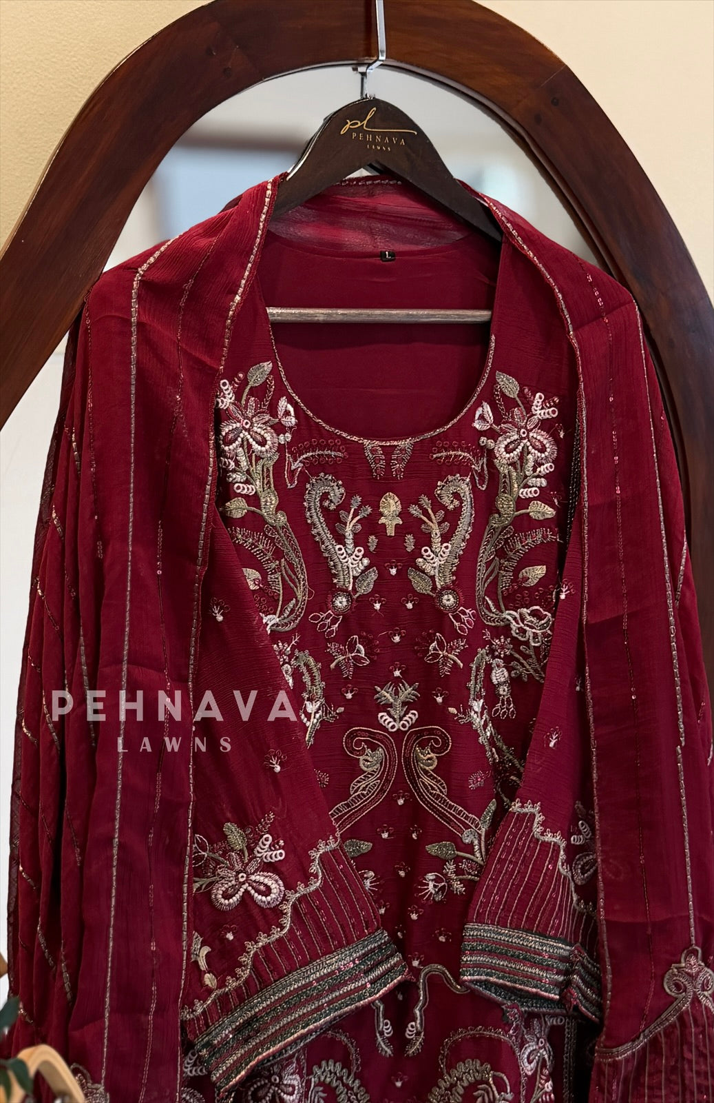 Heavy Embroidered Chiffon Suit 1033