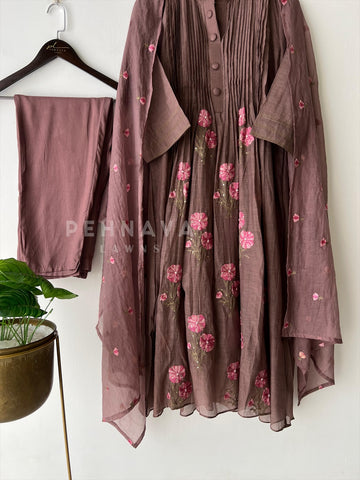 Chanderi Embroidered Suit