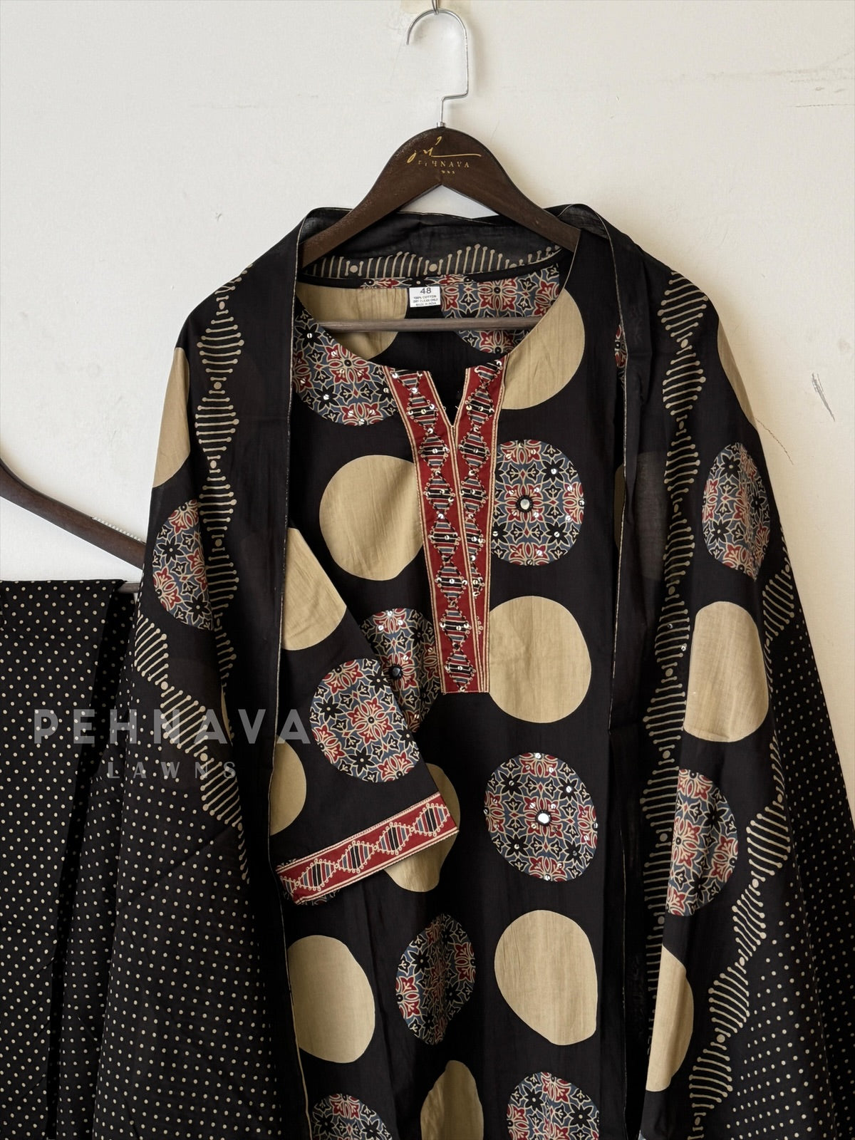 Block-Printed Cotton Suit Set