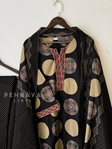 Block-Printed Cotton Suit Set