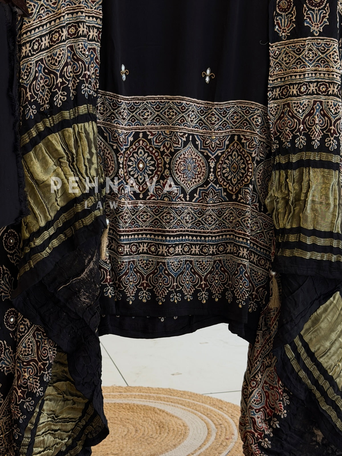 Ajrak Printed Unstitched Suit