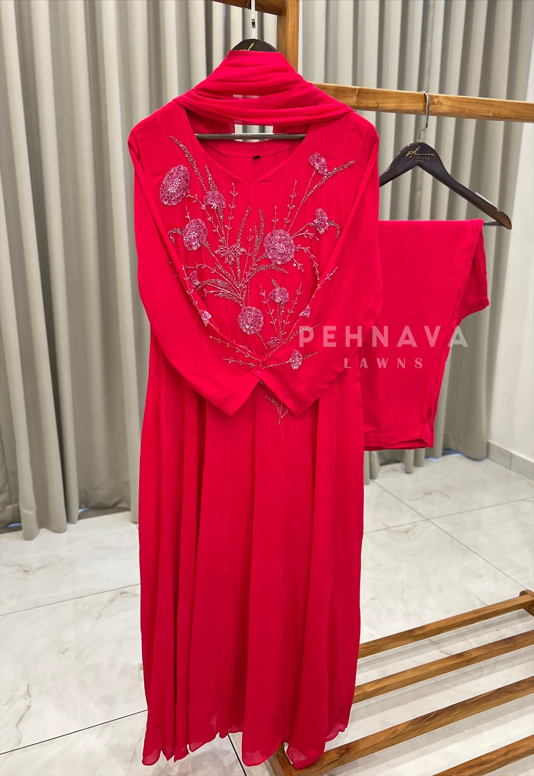 Yoke Sequin Embroidered Suit-No.2 - Pehnava Lawns