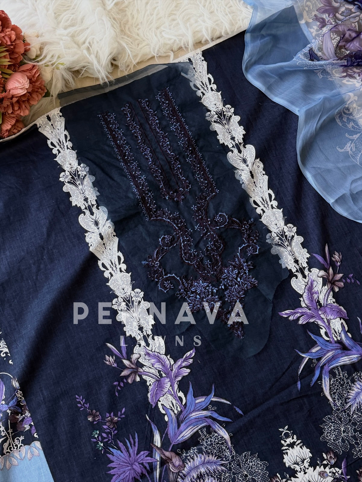 Signature Printed Lawn Unstitched Suit-1891