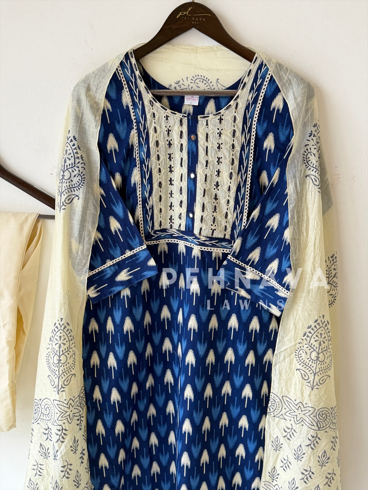 Cotton Printed Three Piece Suit-158