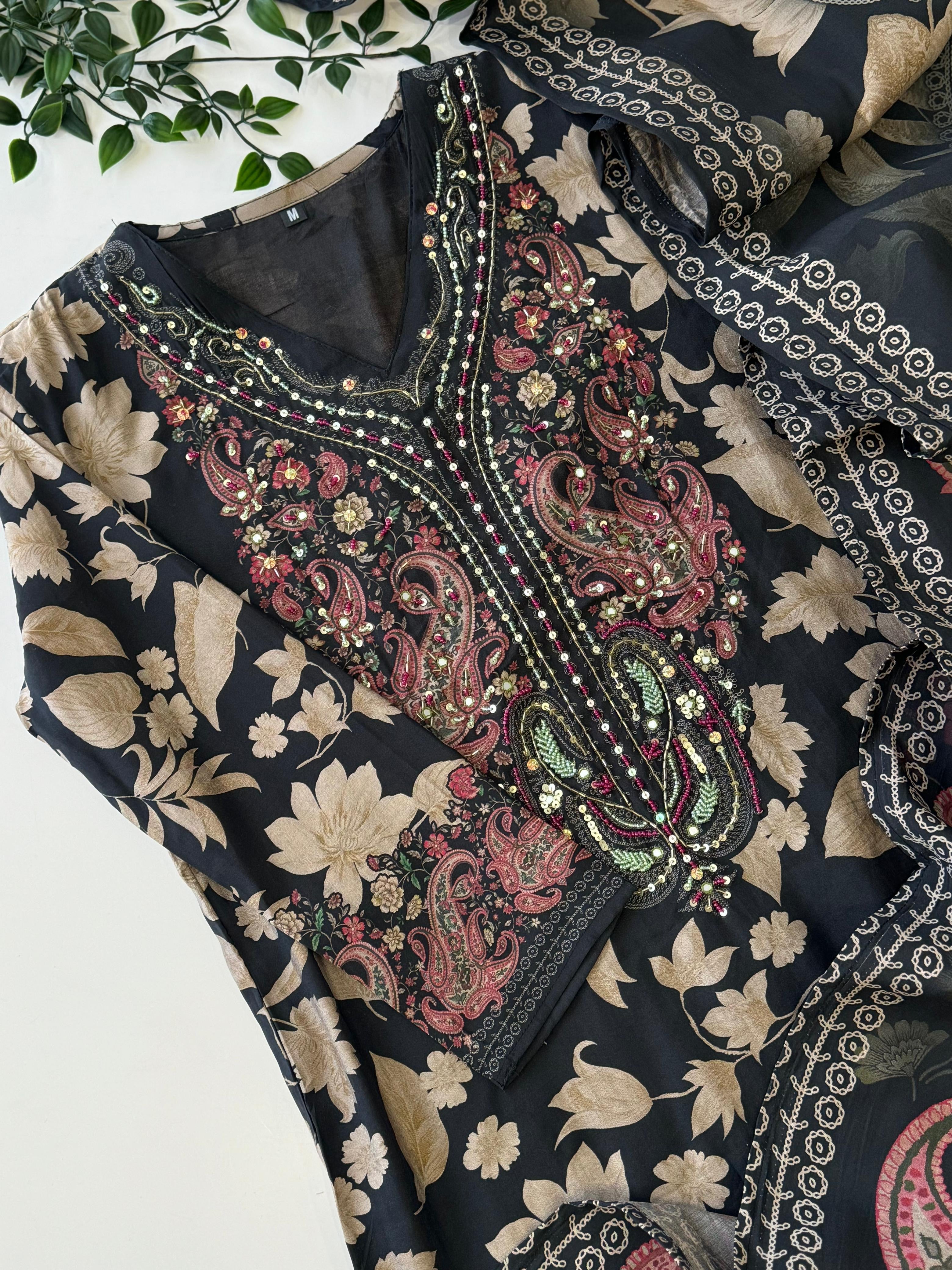 Premium Muslin Ethnic Suit