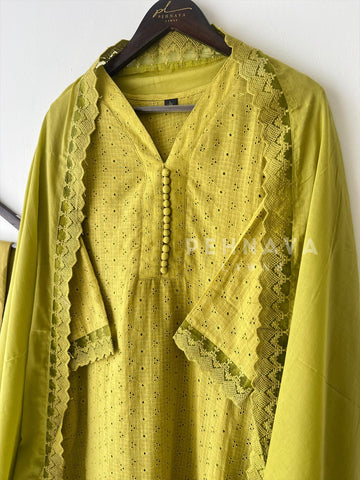 Cotacheck Embroidered Suit-Hkoba