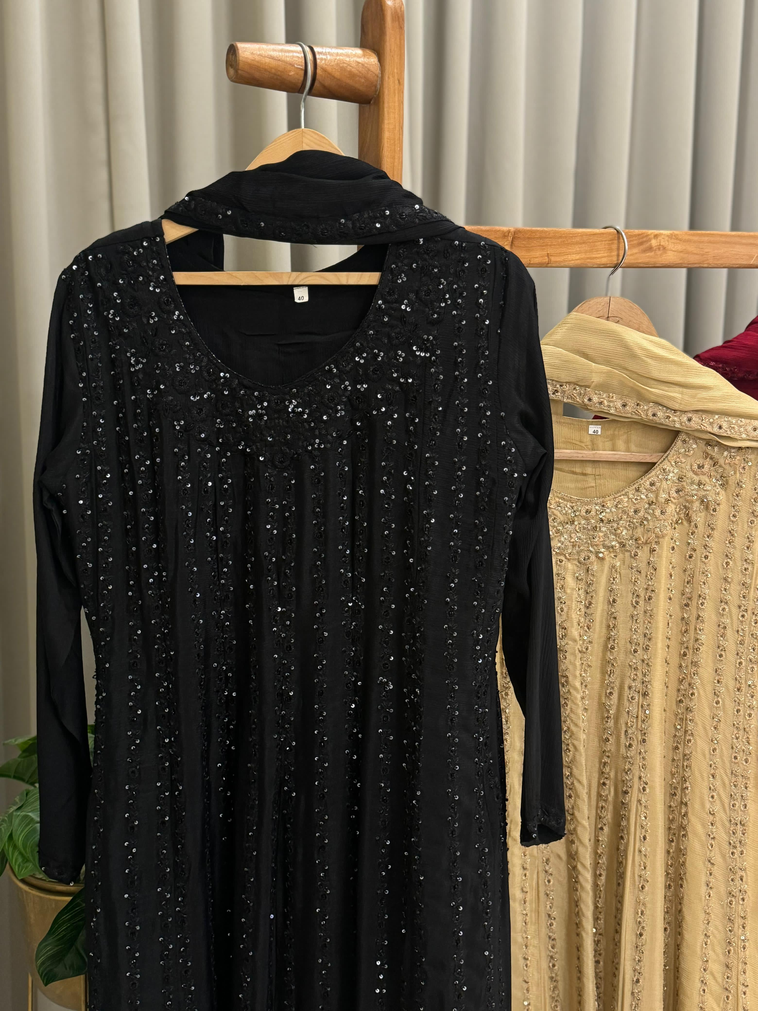 Heavy hand worked full gown-34560