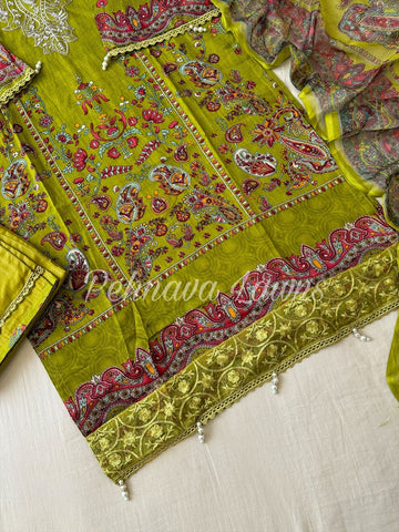 New Vibrant Green Pakistani Suit