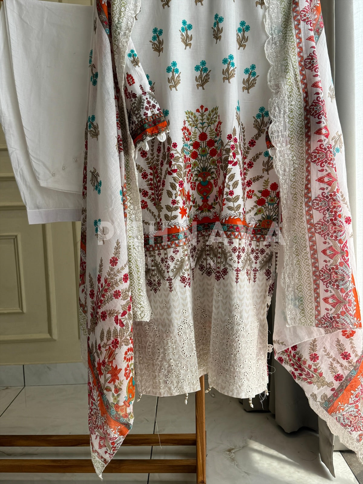 Embroidered Printed Cotton Set-1104