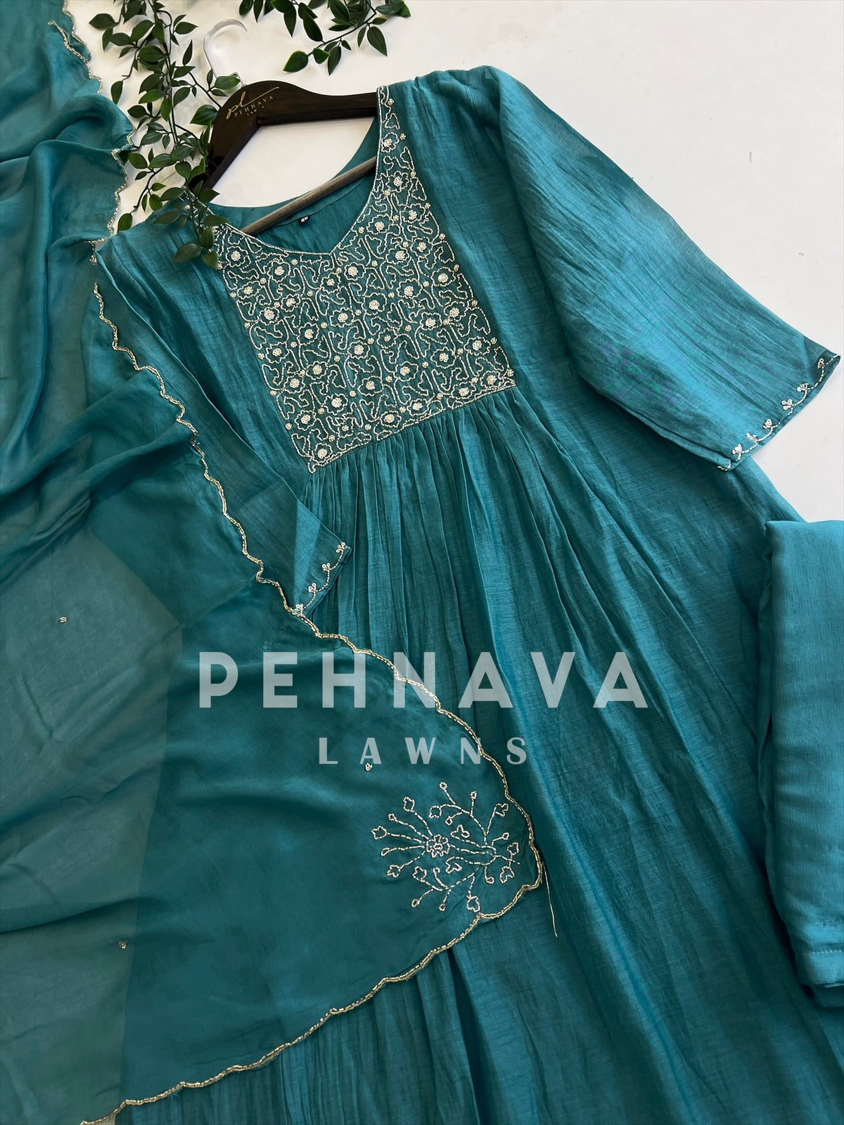 Handwork Chanderi Suit