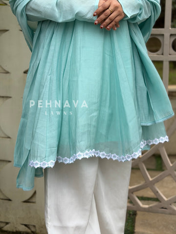 Floral Detailed Tunic set B215 - Pehnava Lawns