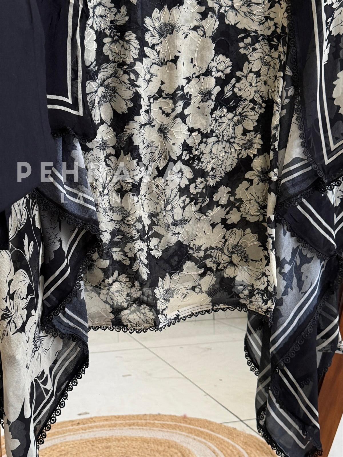 Floral Embroidered Unstitched Suit 4509
