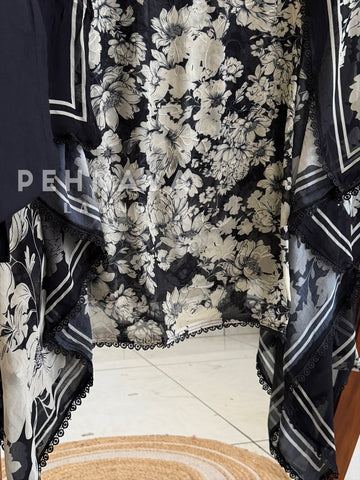 Floral Embroidered Unstitched Suit 4509
