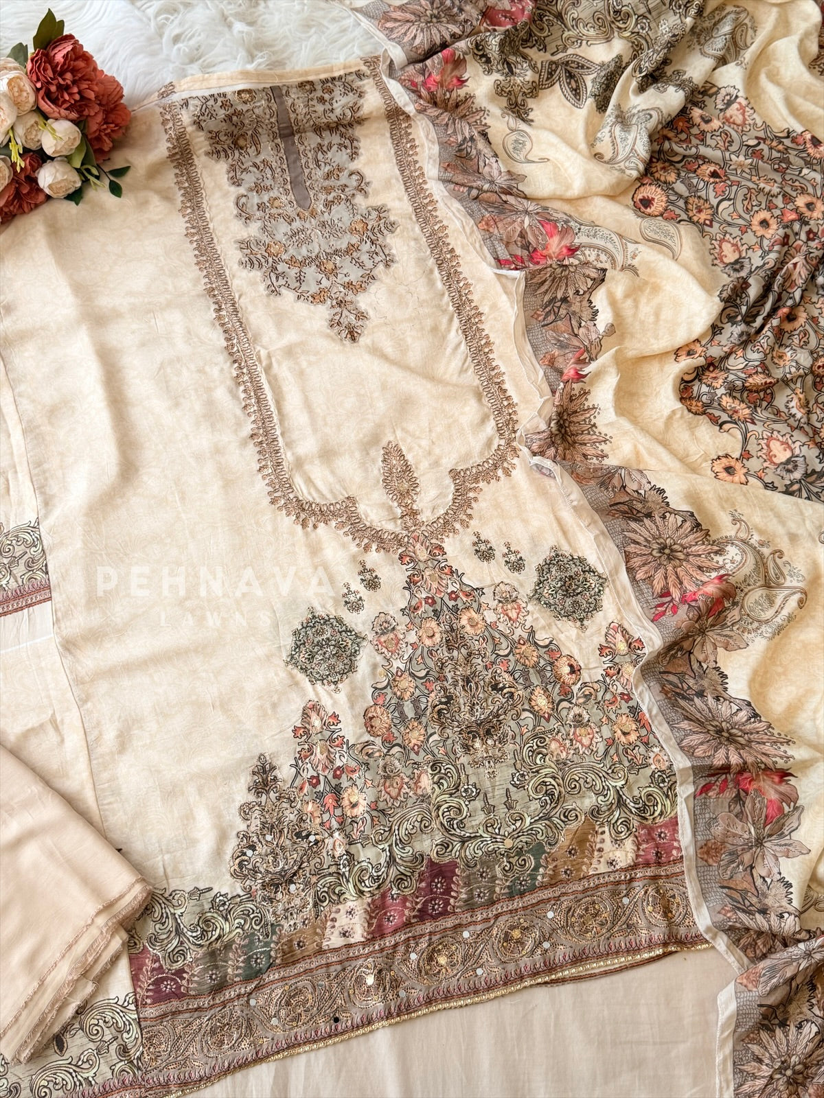 Muslin Unstitched Suit 367