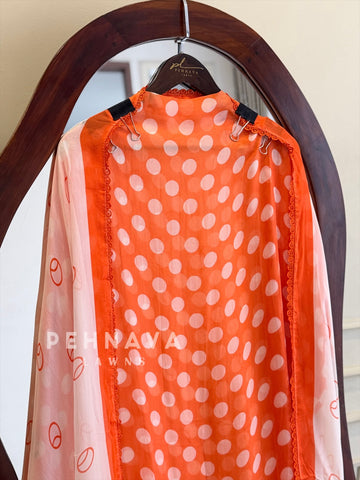 Polka Dot Unstitched Suit-3584