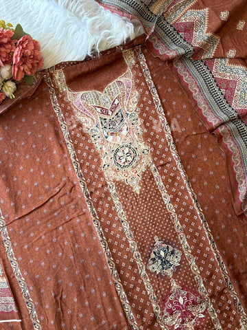 Muslin Unstitched Suit-KT-324 A - Pehnava Lawns