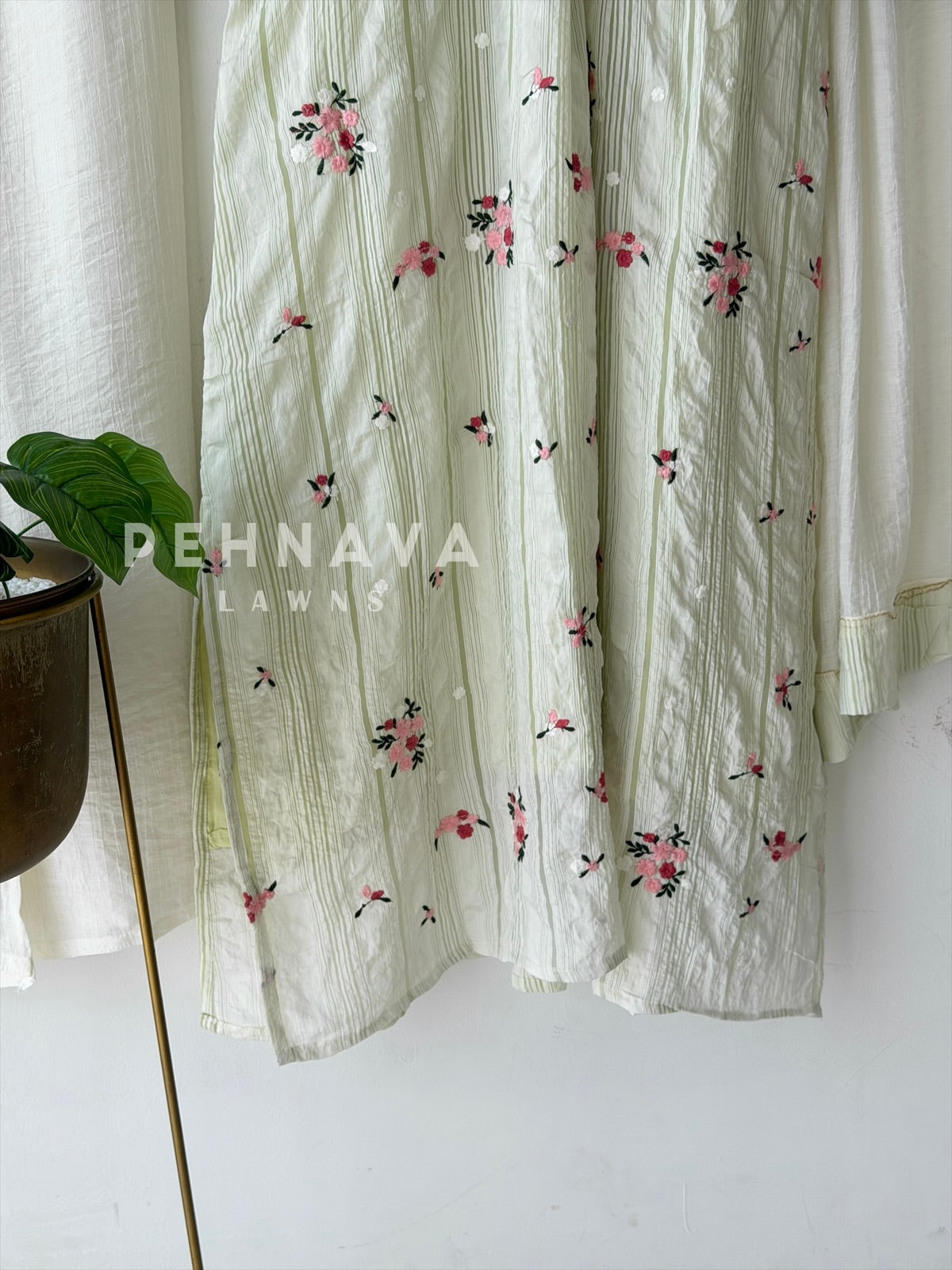 Floral Striped Imported Three Piece Set-298