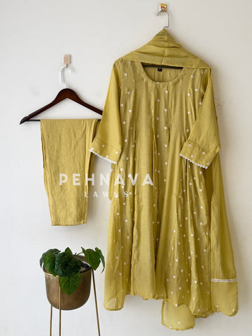 Floral Embroidered Imported Suit-13161