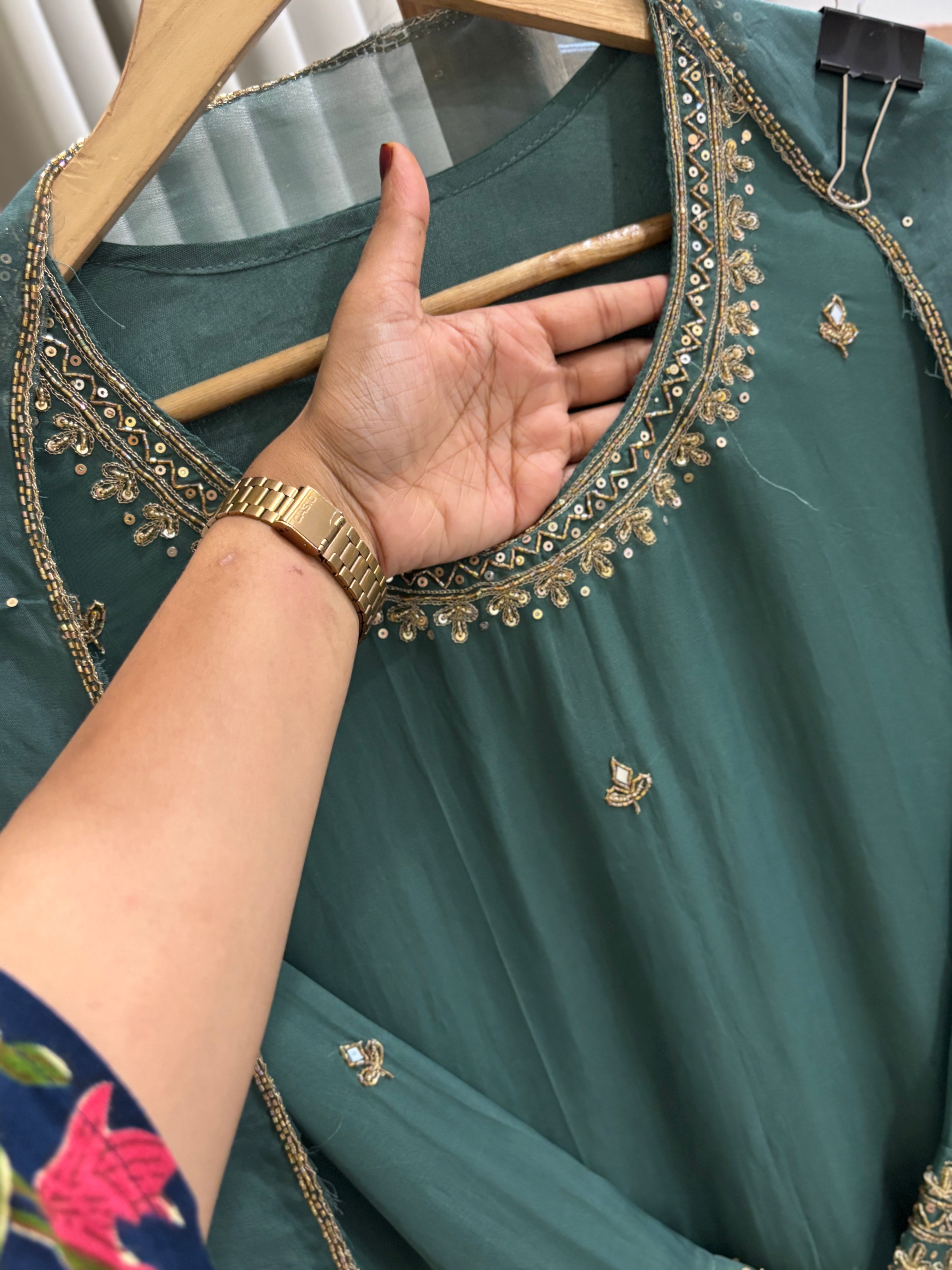 Premium Handworked Soft Organza Suit