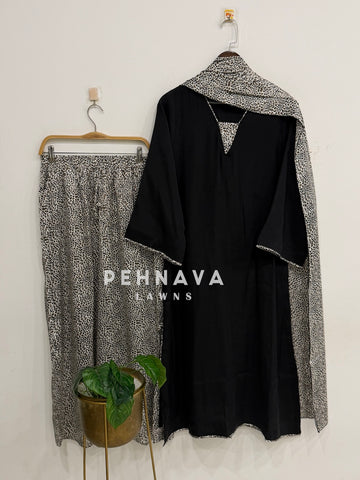 Minimal Animal Printed Three Piece Suit