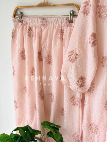Floral Embroidered Co-ord Set-