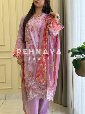 New Fully Embroidered Ready to Wear Suit - Pehnava Lawns