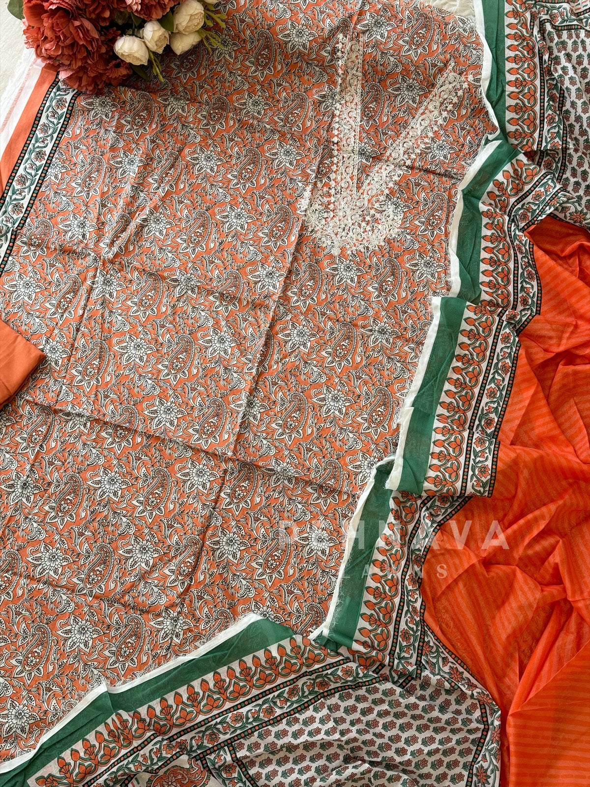 Premium Khaadi Embroideres Lawn Suit-KS03