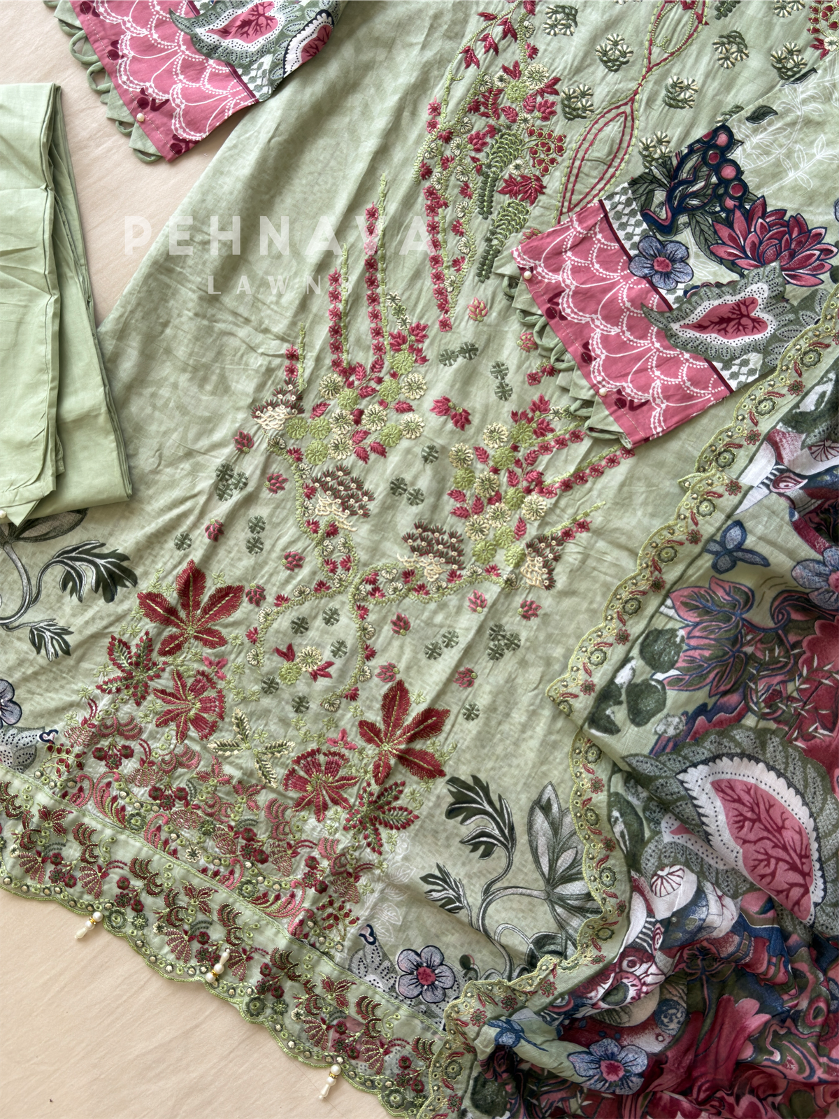 Printed Embroidered Ready to Wear Suit-2105 - Pehnava Lawns