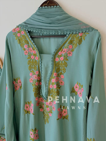 Floral Embroidered Farshi Salwar