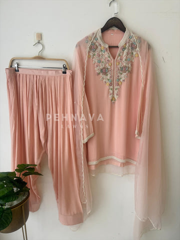 Premium Floral Beadwork Suit Set