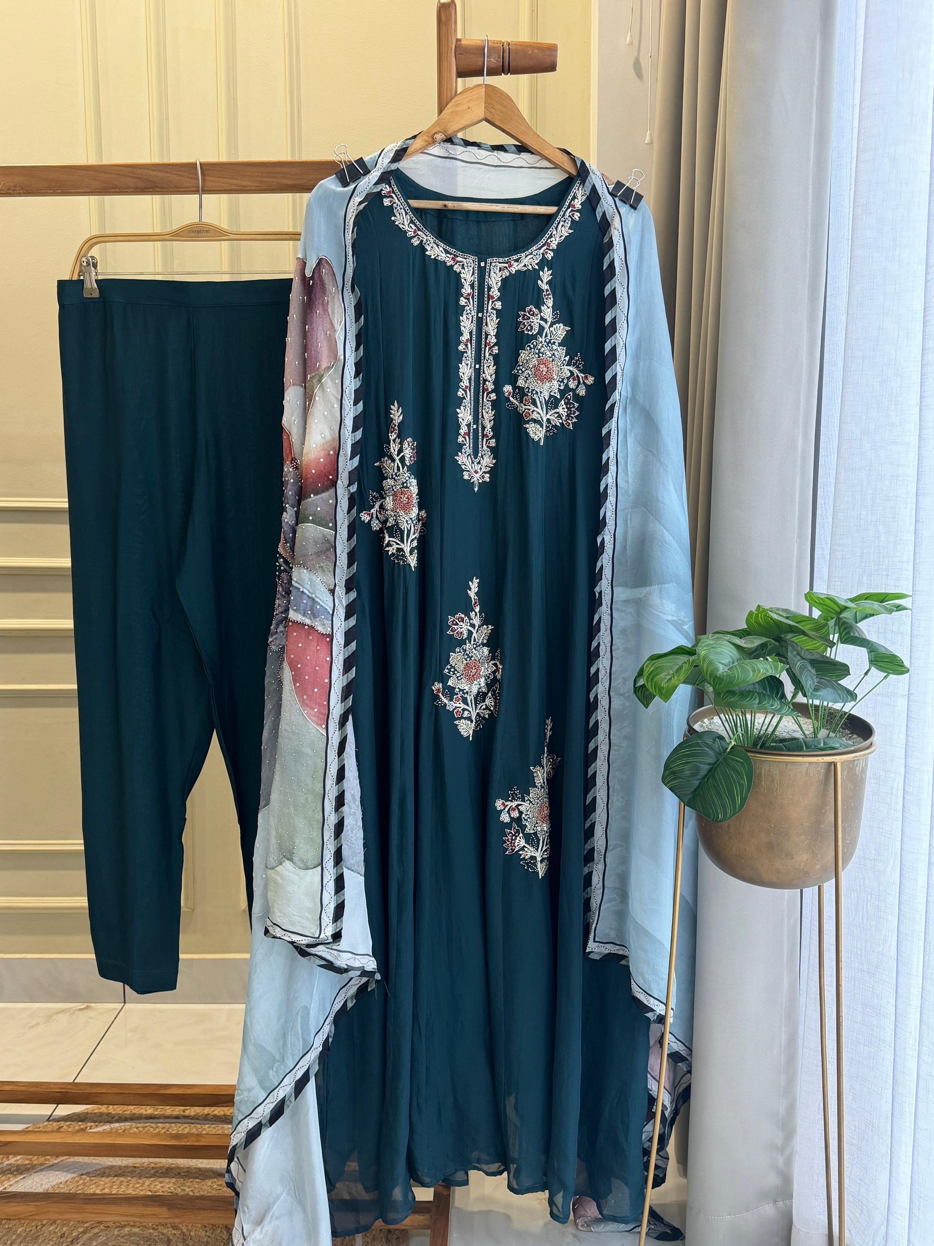 Organza Fully Flaired Anarkali