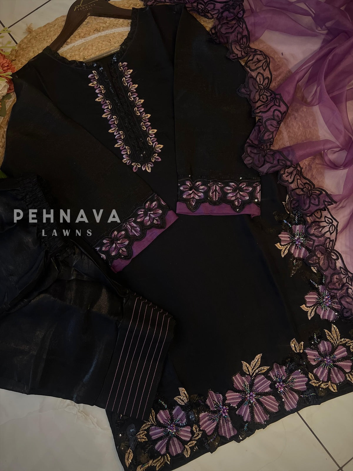 Sequin Detail Suit-1590 - Pehnava Lawns