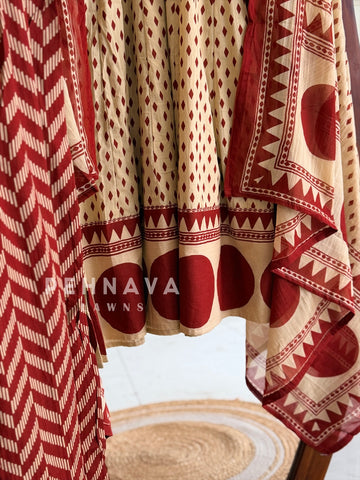 Block Printed Cotton Suit Set