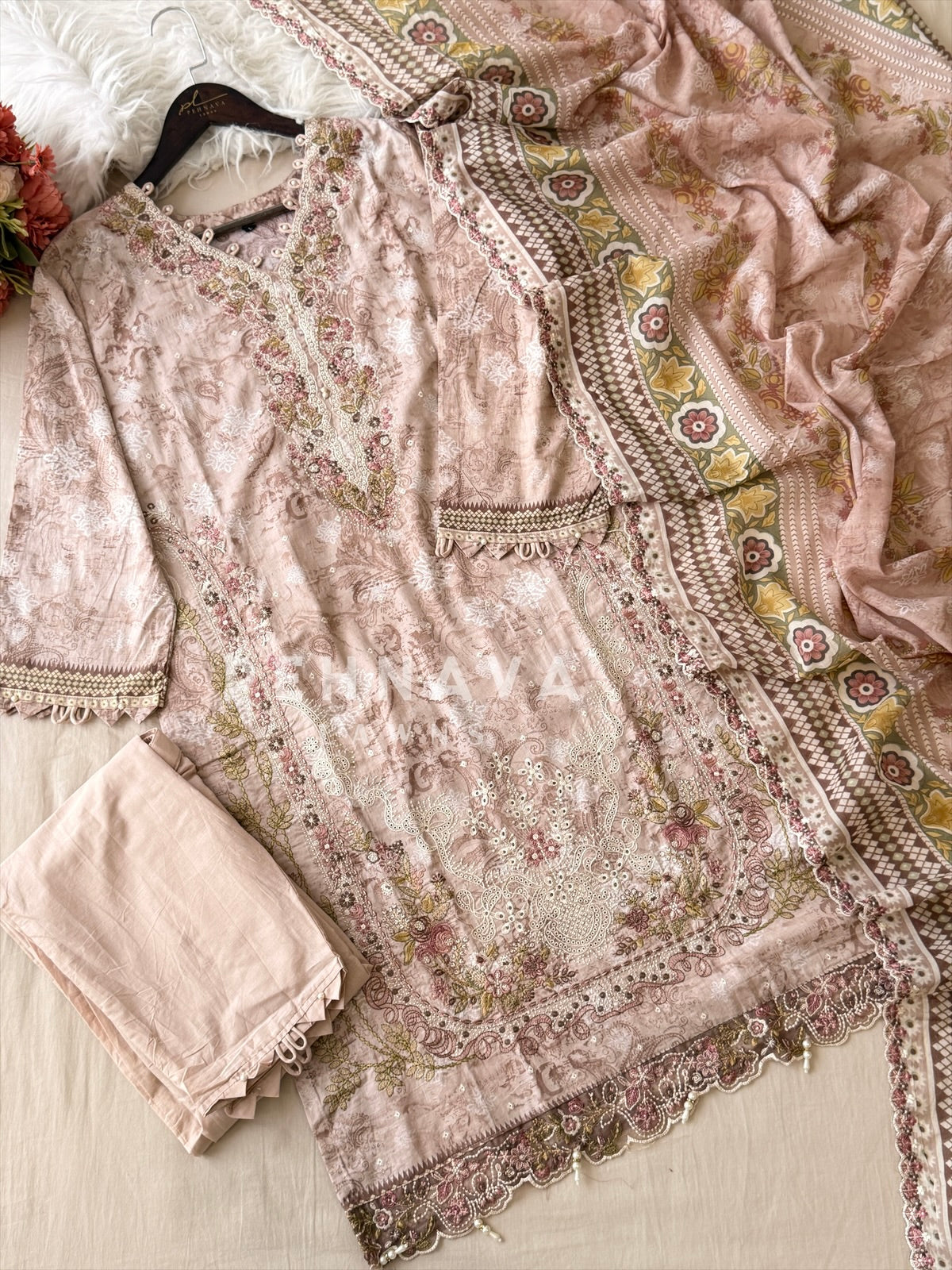 Printed Embroidered Ready to Wear Suit-2104