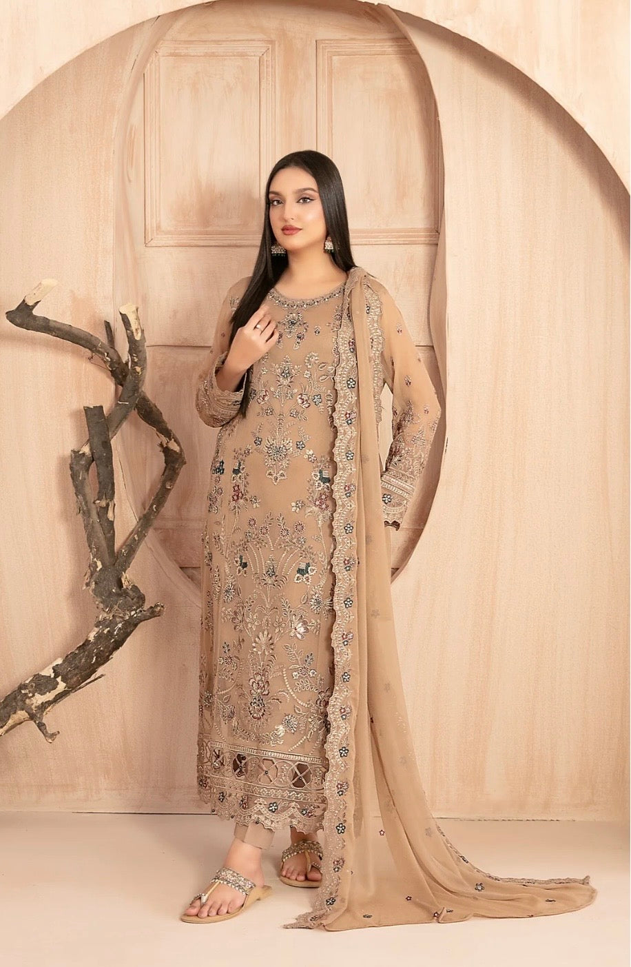 Tawakkal Afsanay Premium Semi Stitched Suit D-4908