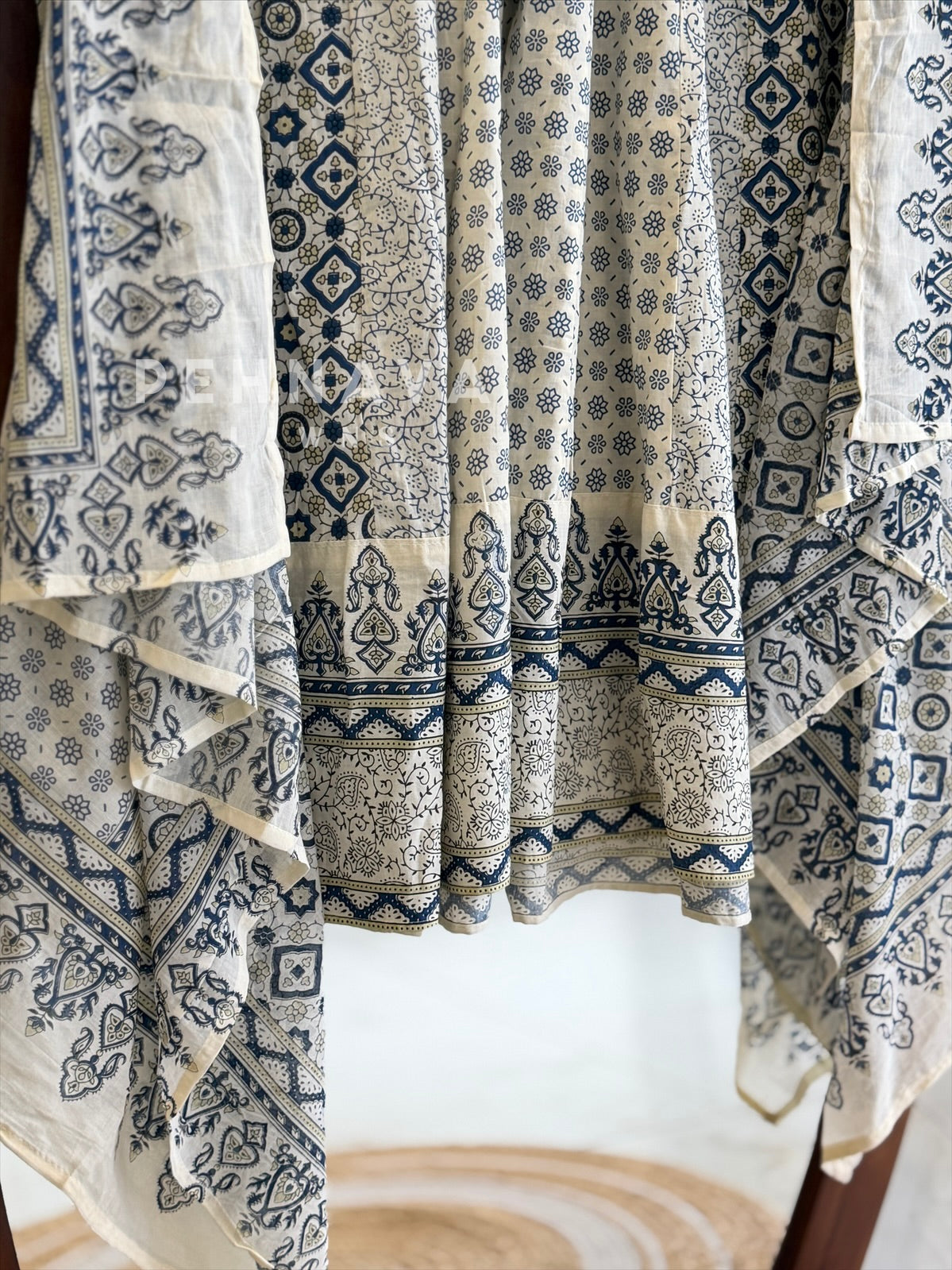 Block Print Flared Suit Set 11081-84
