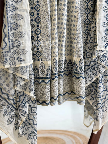 Block Print Flared Suit Set 11081-84