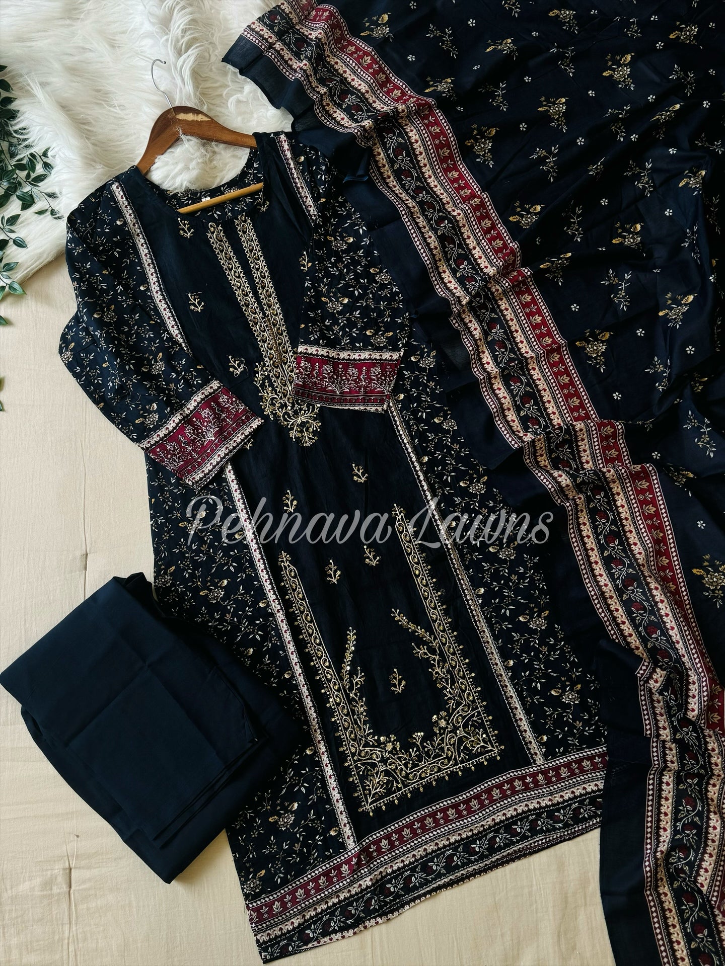 Cut dana detailed cotton suit-3457/3547