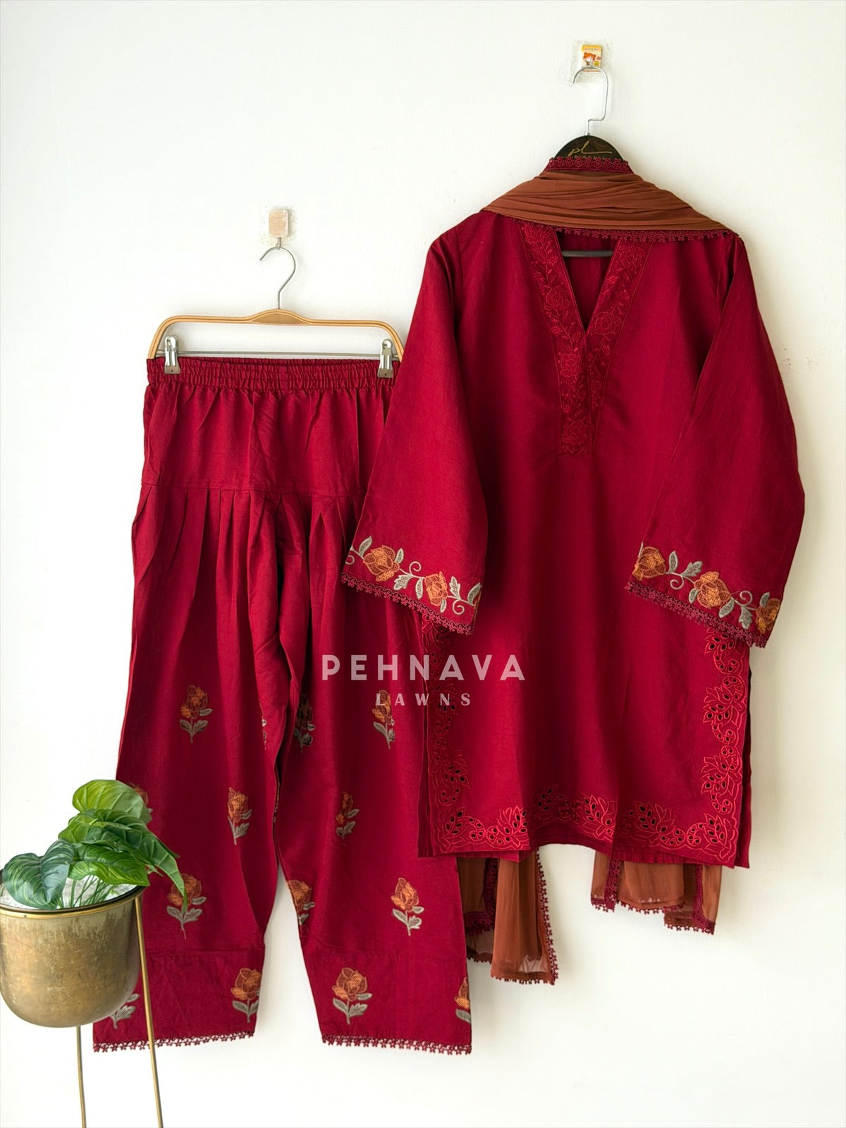 Floral Embroidered Farshi Salwar-LRC311