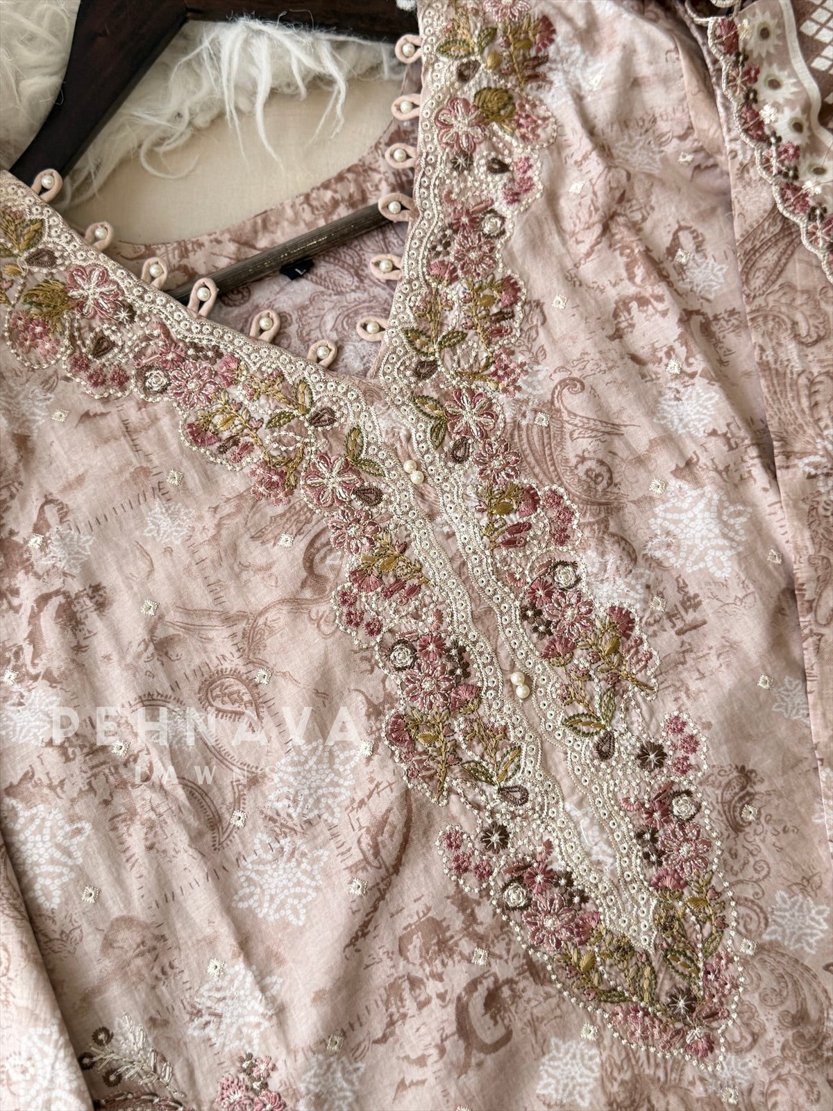 Printed Embroidered Ready to Wear Suit-2104